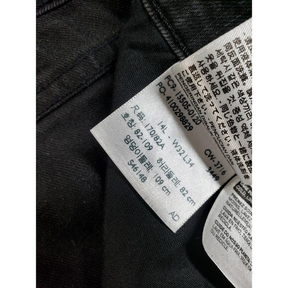 Levis 505 Jeans Size 14 Womens Black Pants Ladies Mid Rise Straight Cropped - Picture 5 of 15